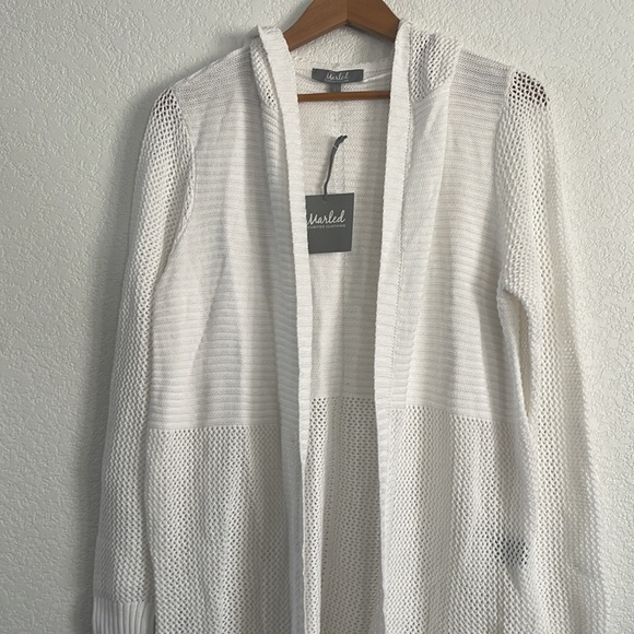 Hooded Knit Cardigan, Size L - Picture 4 of 9